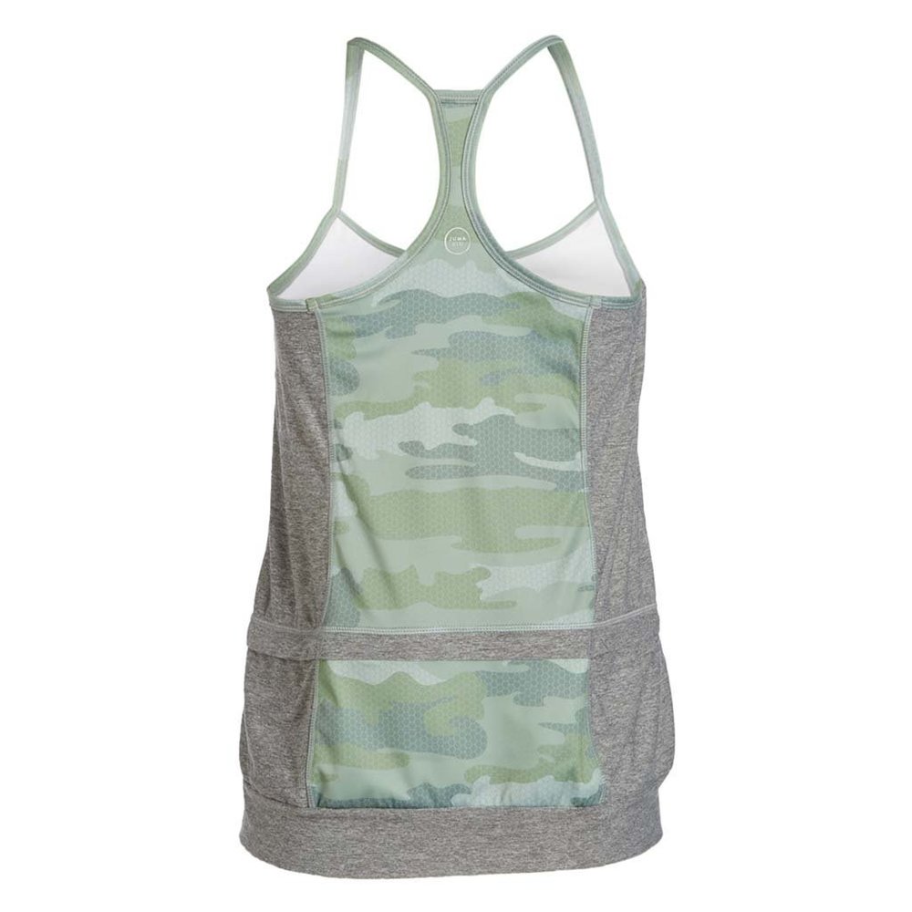 NWT Spaghetti Strap Tank Top Pockets Bra Camo Sz XS